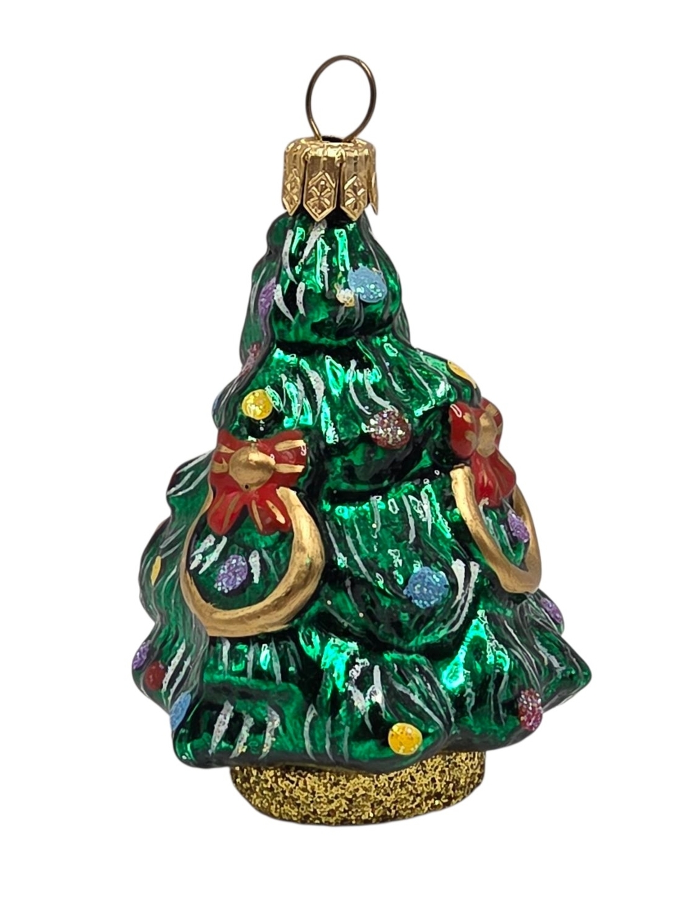 Traditional Impuls Glass Christmas Tree Ornament Mouth Blown Made In Poland